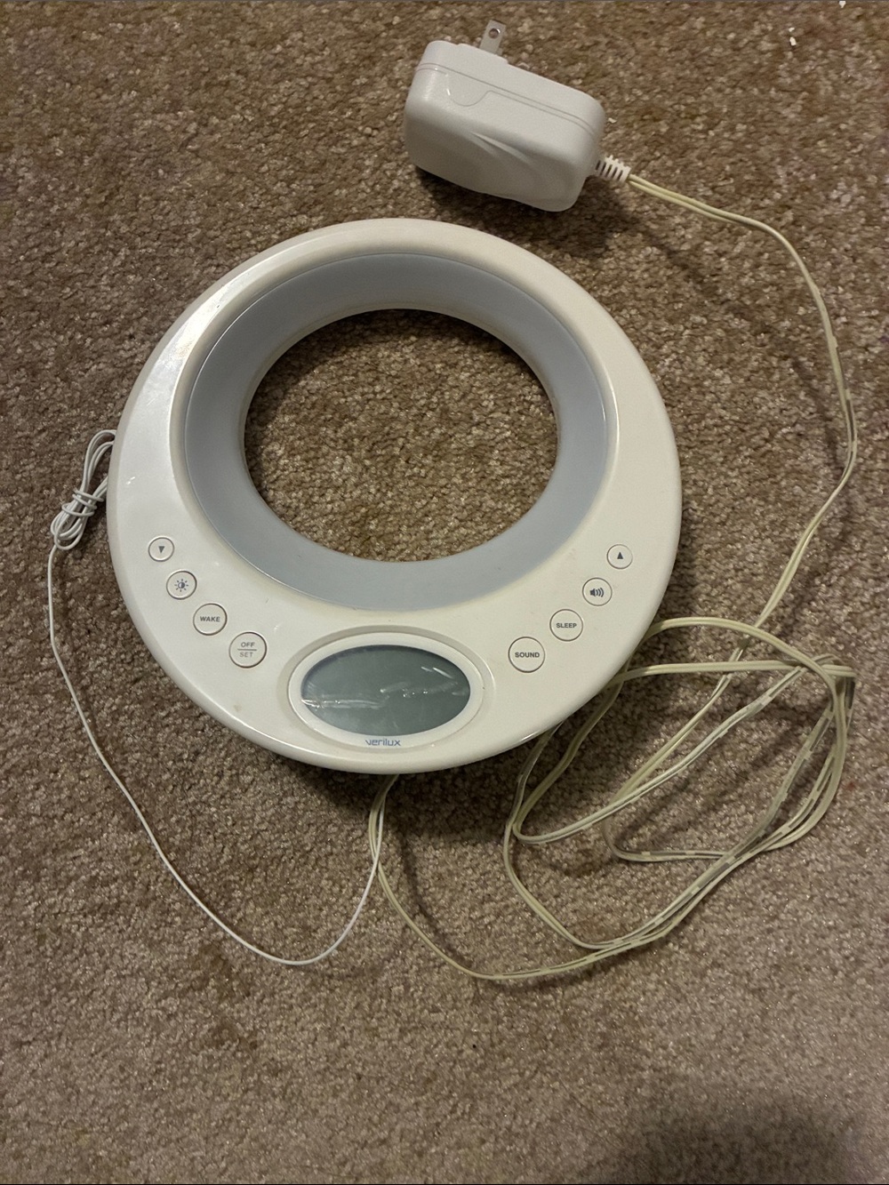 Verilux Adjustable Alarm Clock, Radio And Lamp